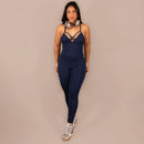 Macacão Fitness Feminino Empina Bumbum Decote Strappy