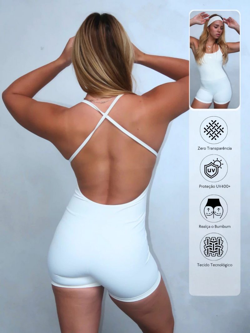 Macaquinho Academia Costas – Estilo, conforto e performance em um só look